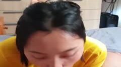 【吹箫女王】留学妹子吹洋屌给她射一脸!